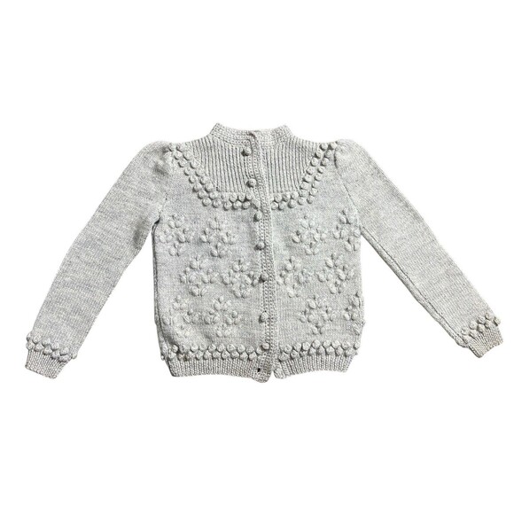 Gray Knitted Button Up Bobble Cardigan - Picture 1 of 10